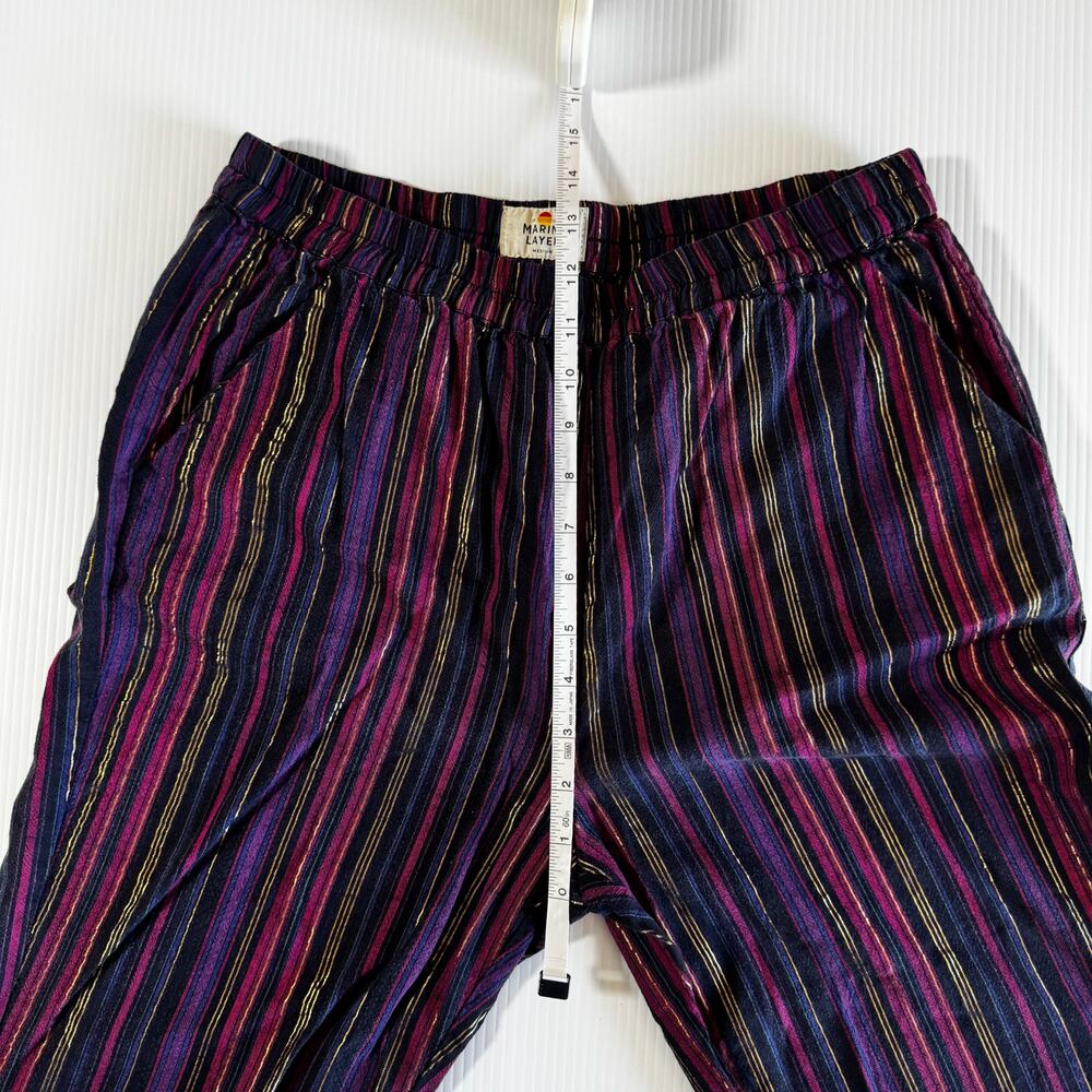 Marine Layer Allison Pant Medium Metallic Futuristic Glam Statement Festival - Picture 9 of 16